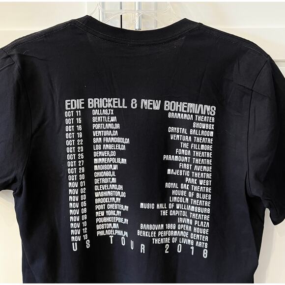 Edie Brickell & New Bohemians 2018 Tour T-Shirt Unisex M Music Album Tee Black - Picture 5 of 7
